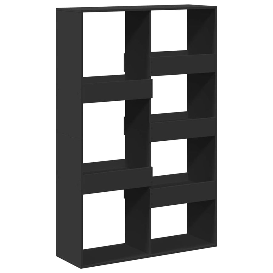 Boekenkast 100x33x155,5 cm bewerkt hout zwart
