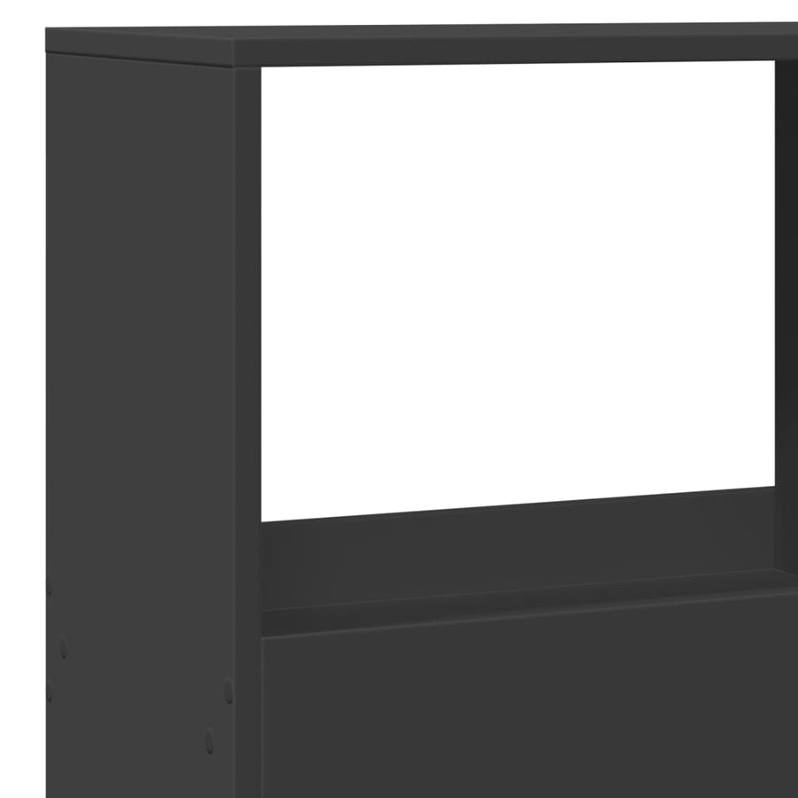 Boekenkast 100x33x155,5 cm bewerkt hout zwart