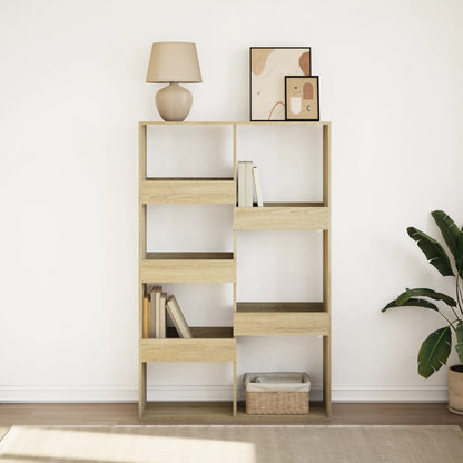 Boekenkast 100x33x155,5 cm bewerkt hout sonoma eikenkleurig