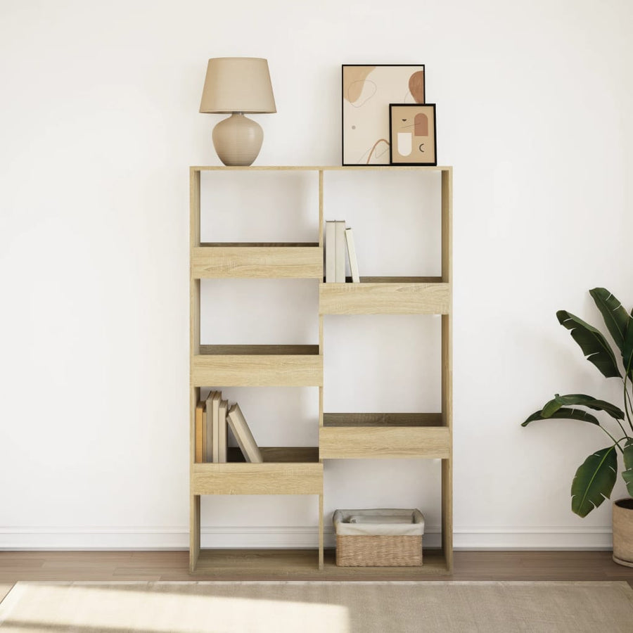 Boekenkast 100x33x155,5 cm bewerkt hout sonoma eikenkleurig
