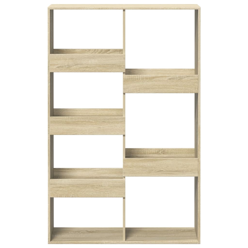 Boekenkast 100x33x155,5 cm bewerkt hout sonoma eikenkleurig