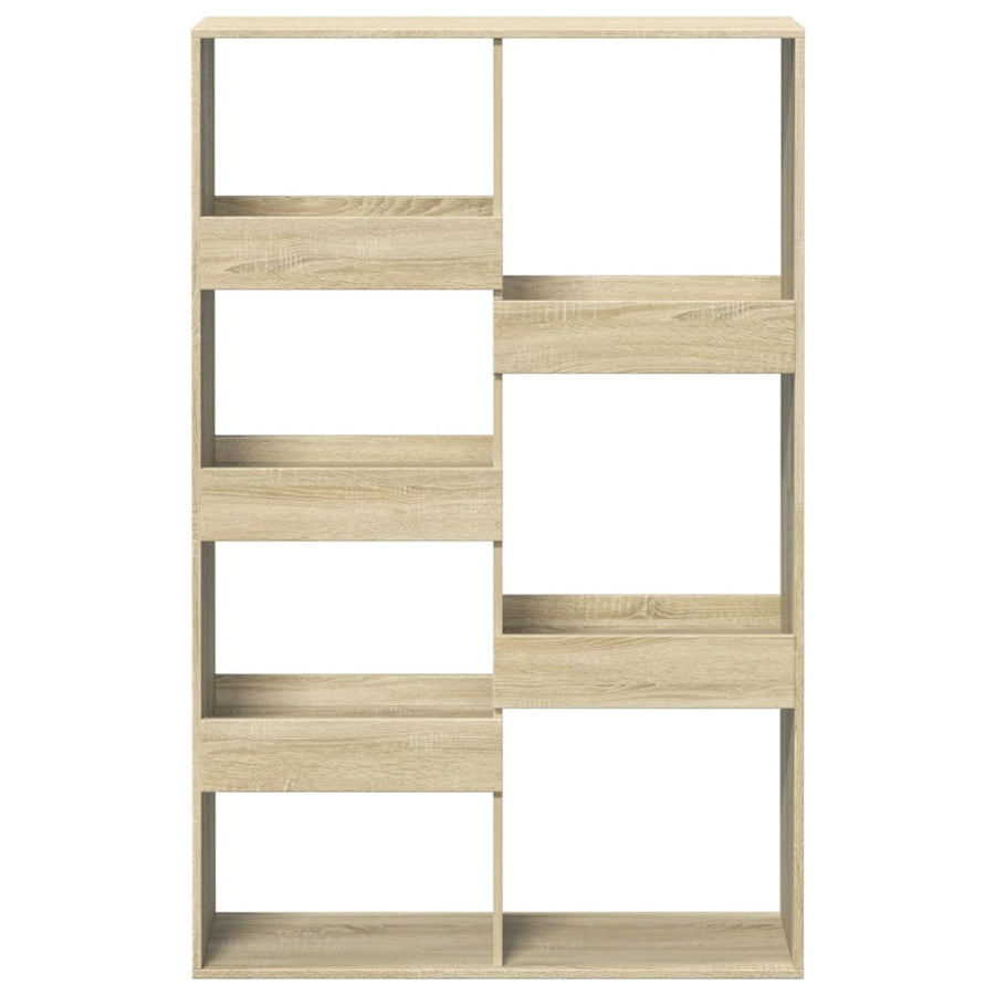 Boekenkast 100x33x155,5 cm bewerkt hout sonoma eikenkleurig