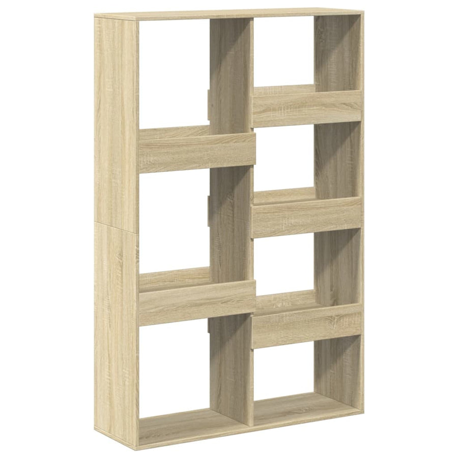 Boekenkast 100x33x155,5 cm bewerkt hout sonoma eikenkleurig
