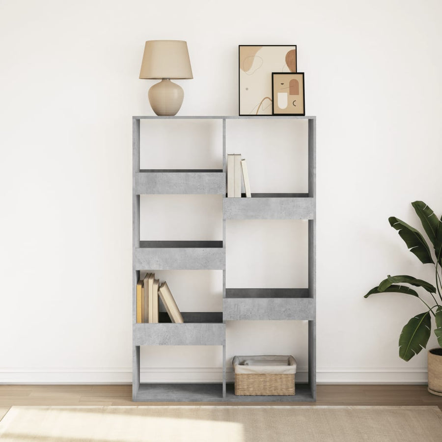 Boekenkast 100x33x155,5 cm bewerkt hout betongrijs