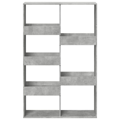 Boekenkast 100x33x155,5 cm bewerkt hout betongrijs