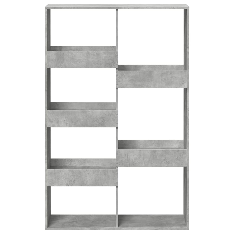 Boekenkast 100x33x155,5 cm bewerkt hout betongrijs