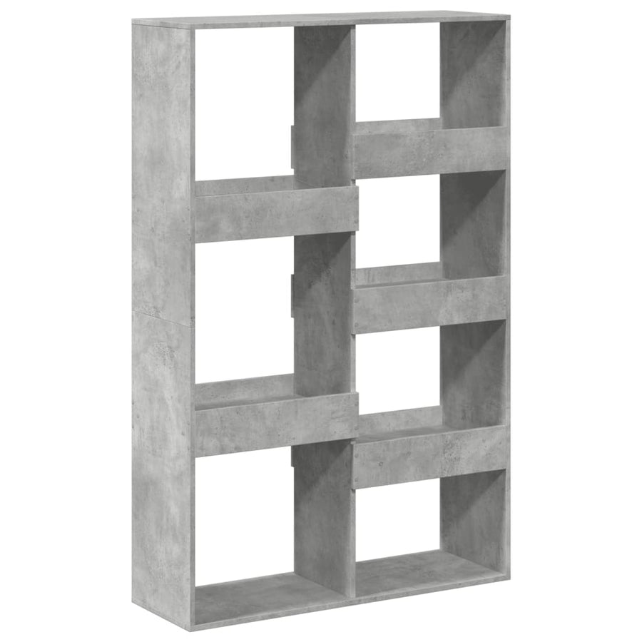 Boekenkast 100x33x155,5 cm bewerkt hout betongrijs