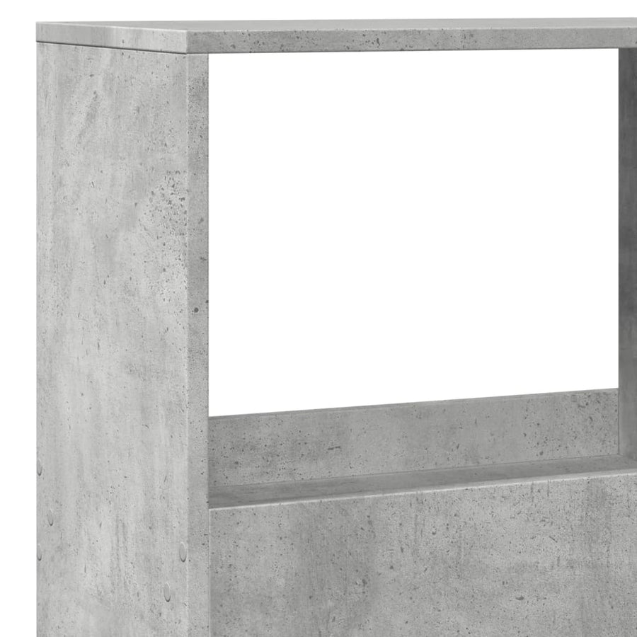 Boekenkast 100x33x155,5 cm bewerkt hout betongrijs