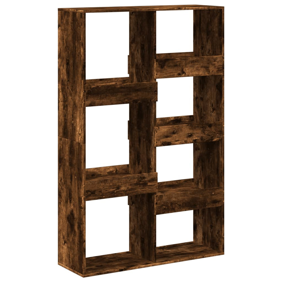 Boekenkast 100x33x155,5 cm bewerkt hout gerookt eikenkleurig