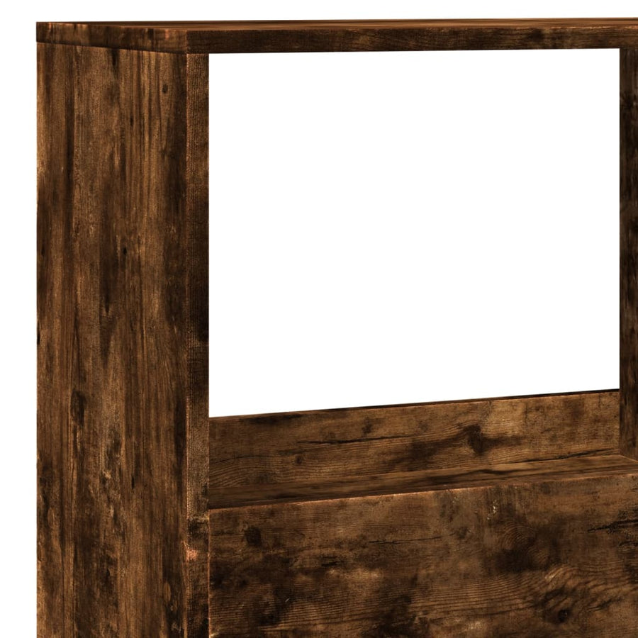 Boekenkast 100x33x155,5 cm bewerkt hout gerookt eikenkleurig