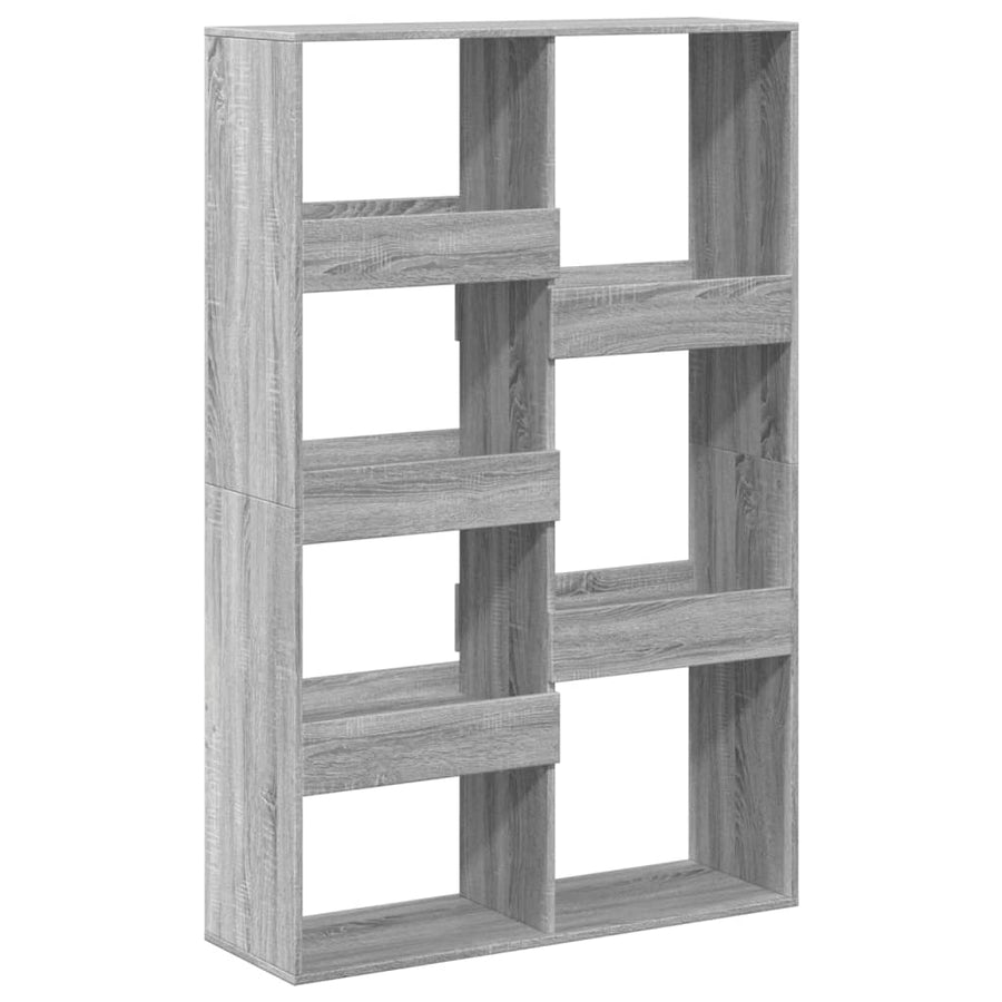 Boekenkast 100x33x155,5 cm bewerkt hout grijs sonoma eiken
