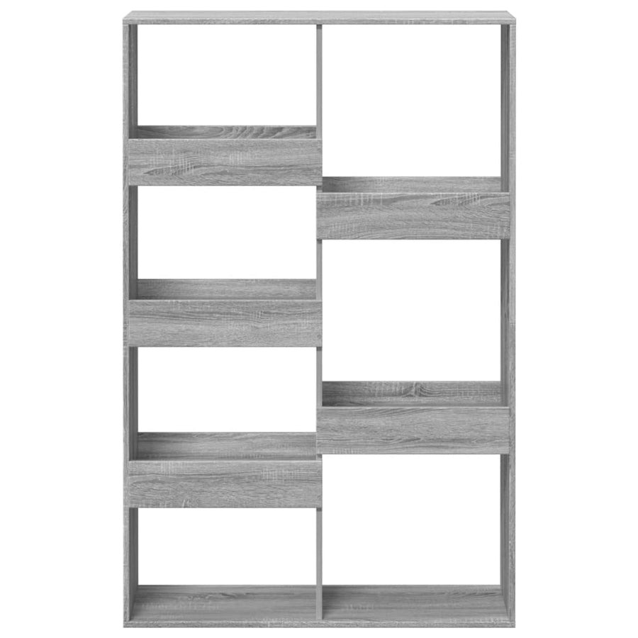 Boekenkast 100x33x155,5 cm bewerkt hout grijs sonoma eiken