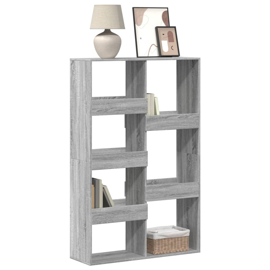 Boekenkast 100x33x155,5 cm bewerkt hout grijs sonoma eiken