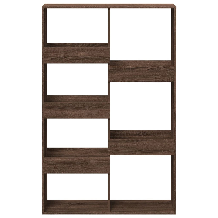 Boekenkast 100x33x155,5 cm bewerkt hout bruin eikenkleurig