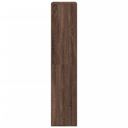 Boekenkast 100x33x155,5 cm bewerkt hout bruin eikenkleurig