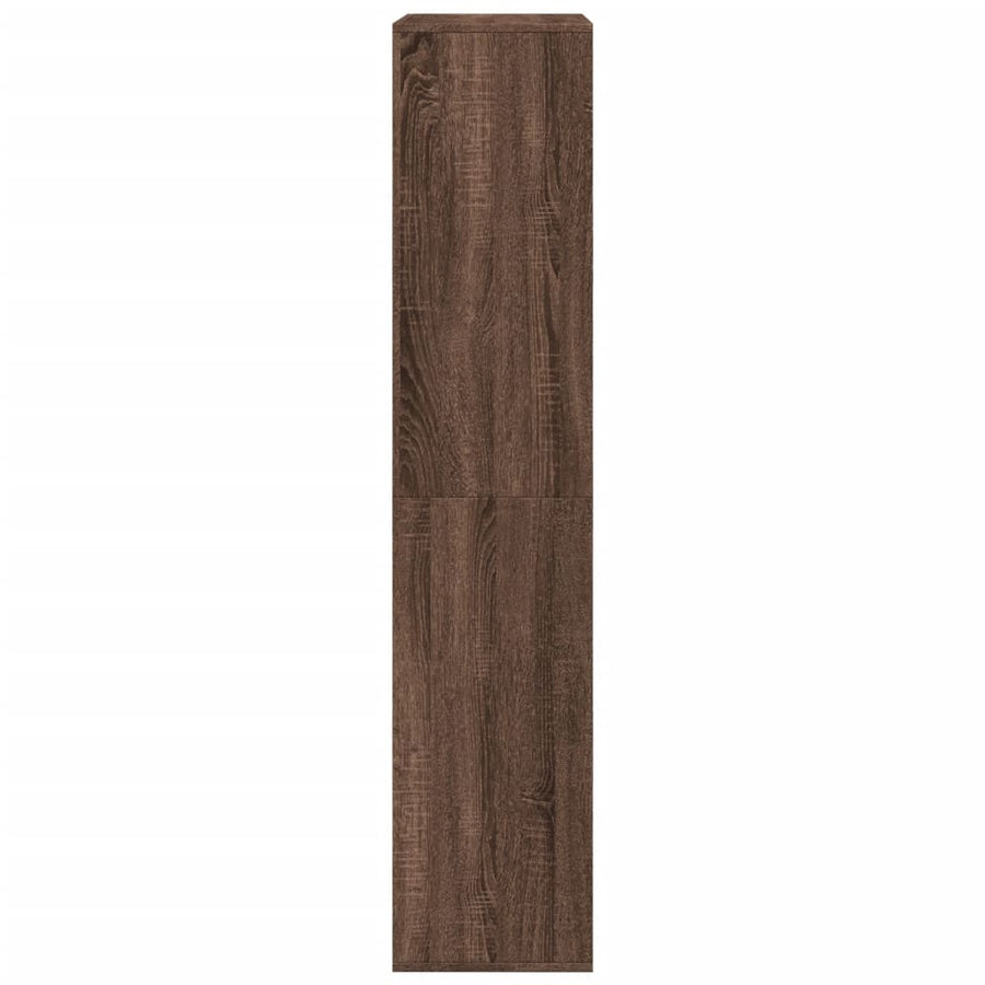 Boekenkast 100x33x155,5 cm bewerkt hout bruin eikenkleurig