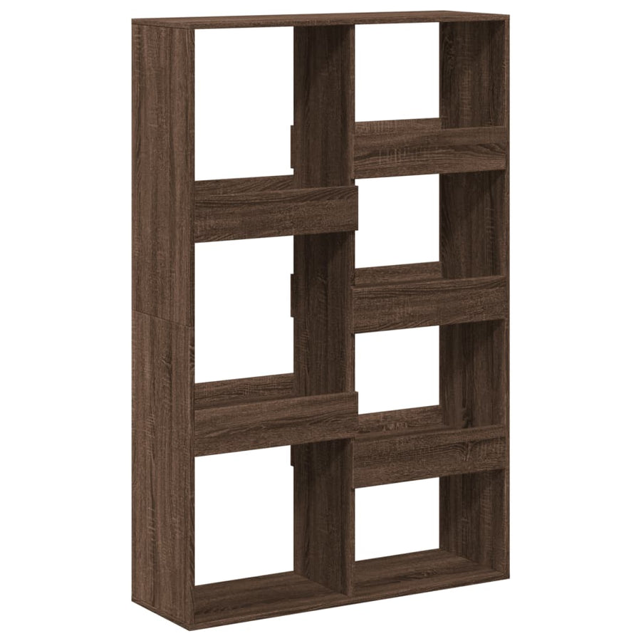 Boekenkast 100x33x155,5 cm bewerkt hout bruin eikenkleurig