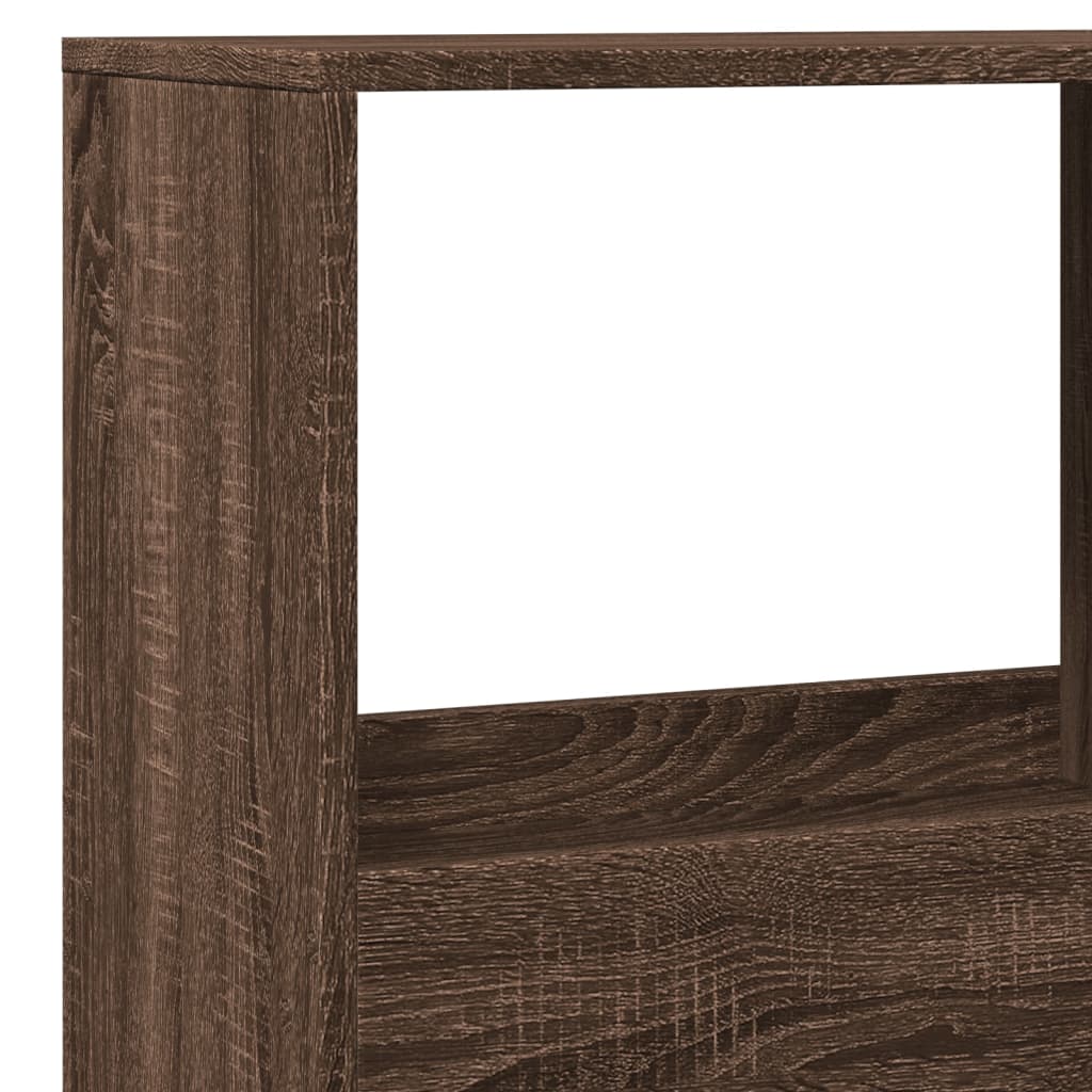 Boekenkast 100x33x155,5 cm bewerkt hout bruin eikenkleurig