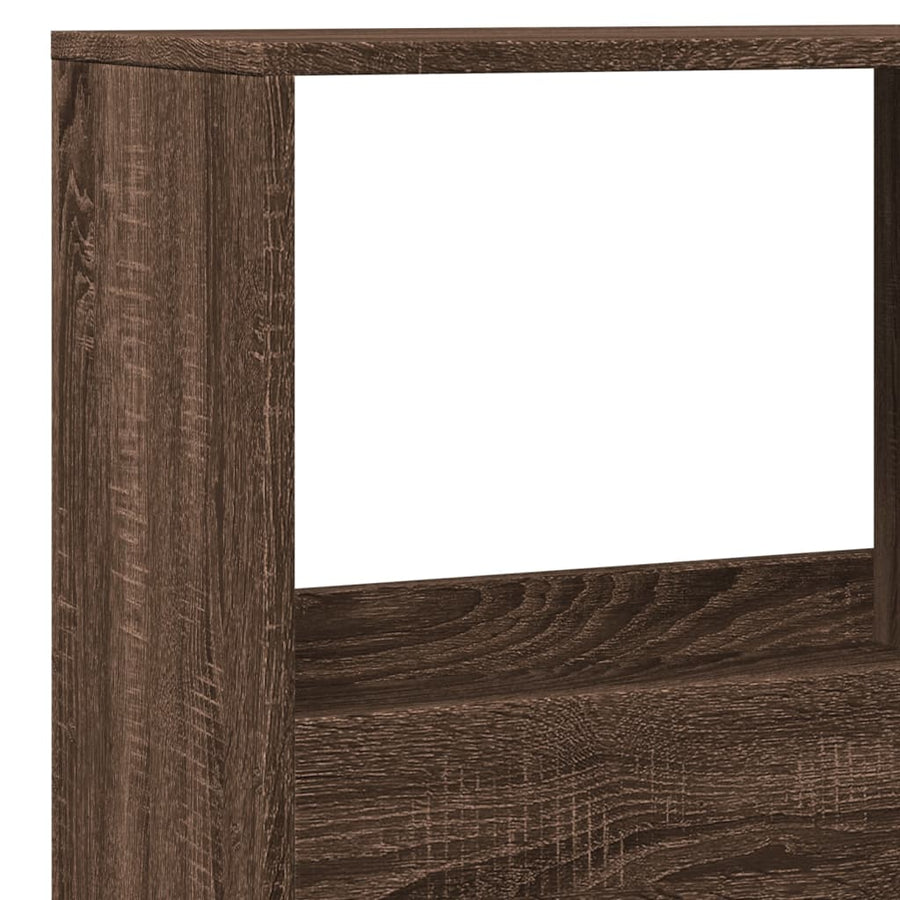Boekenkast 100x33x155,5 cm bewerkt hout bruin eikenkleurig