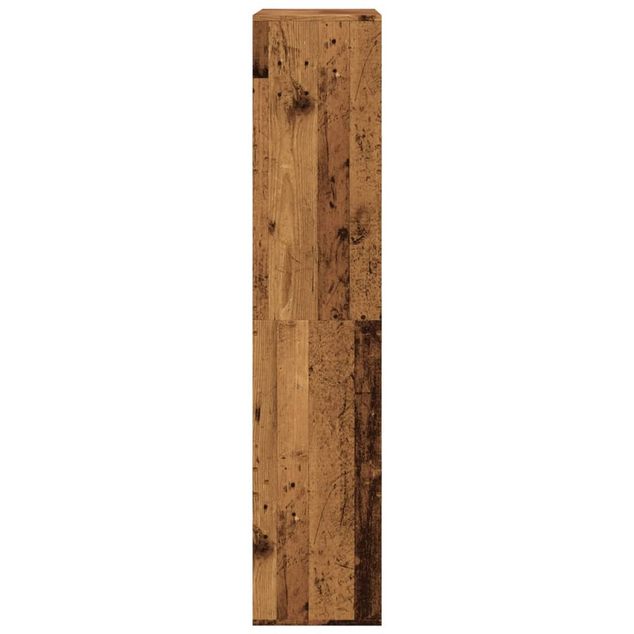 Boekenkast 100x33x155,5 cm bewerkt hout oud houtkleurig