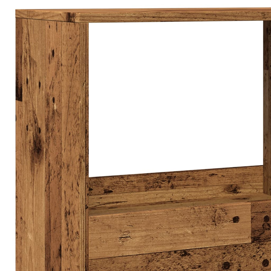 Boekenkast 100x33x155,5 cm bewerkt hout oud houtkleurig