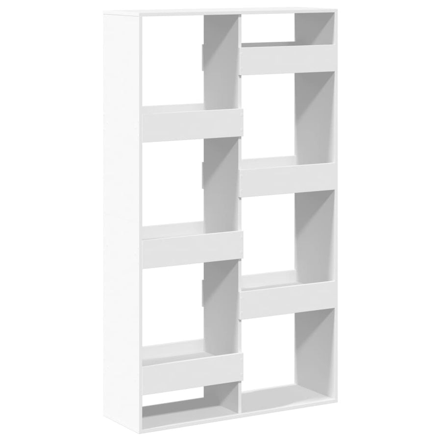 Boekenkast 100x33x175 cm bewerkt hout wit