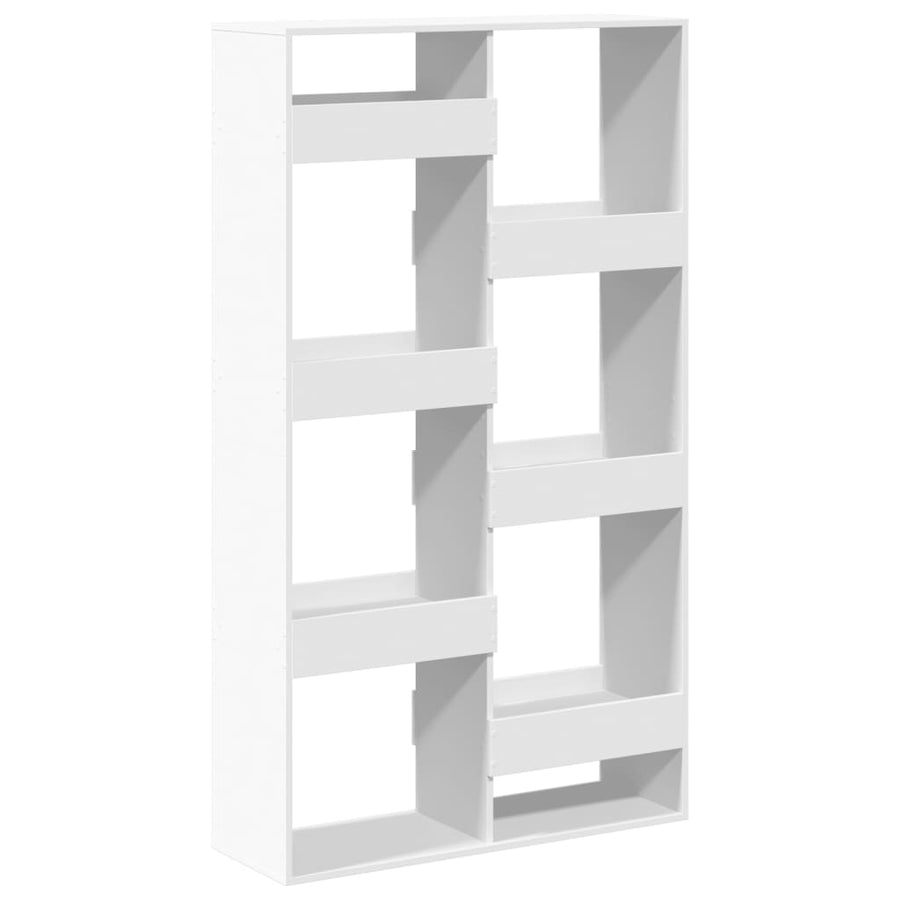 Boekenkast 100x33x175 cm bewerkt hout wit