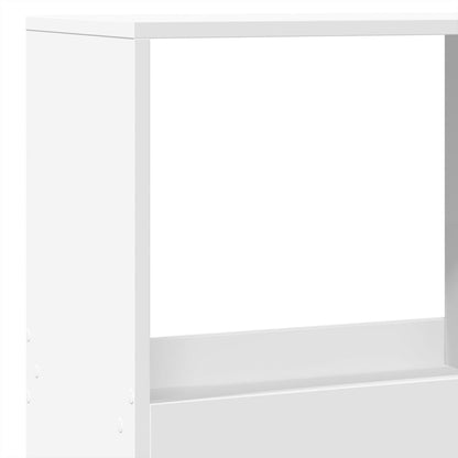 Boekenkast 100x33x175 cm bewerkt hout wit