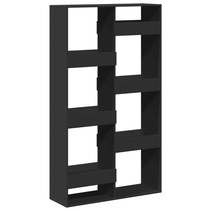 Boekenkast 100x33x175 cm bewerkt hout zwart
