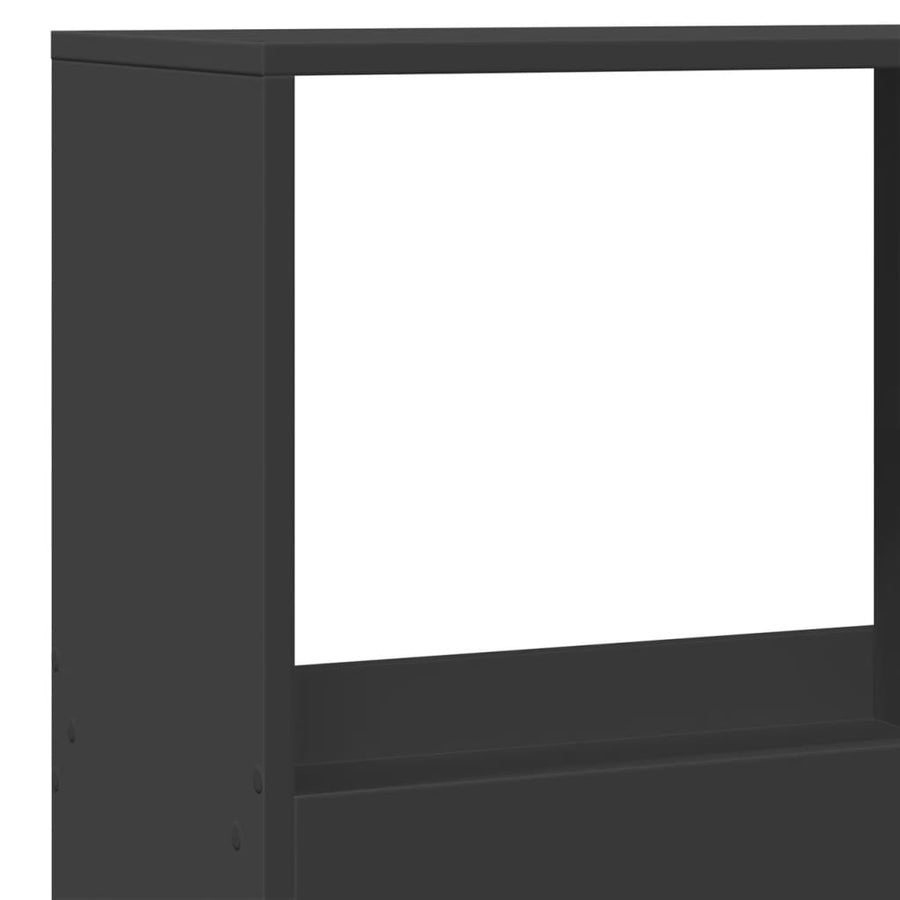Boekenkast 100x33x175 cm bewerkt hout zwart