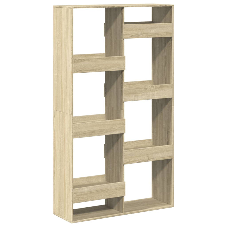 Boekenkast 100x33x175 cm bewerkt hout sonoma eikenkleurig