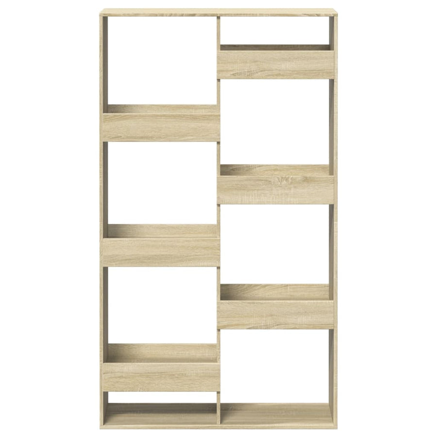 Boekenkast 100x33x175 cm bewerkt hout sonoma eikenkleurig