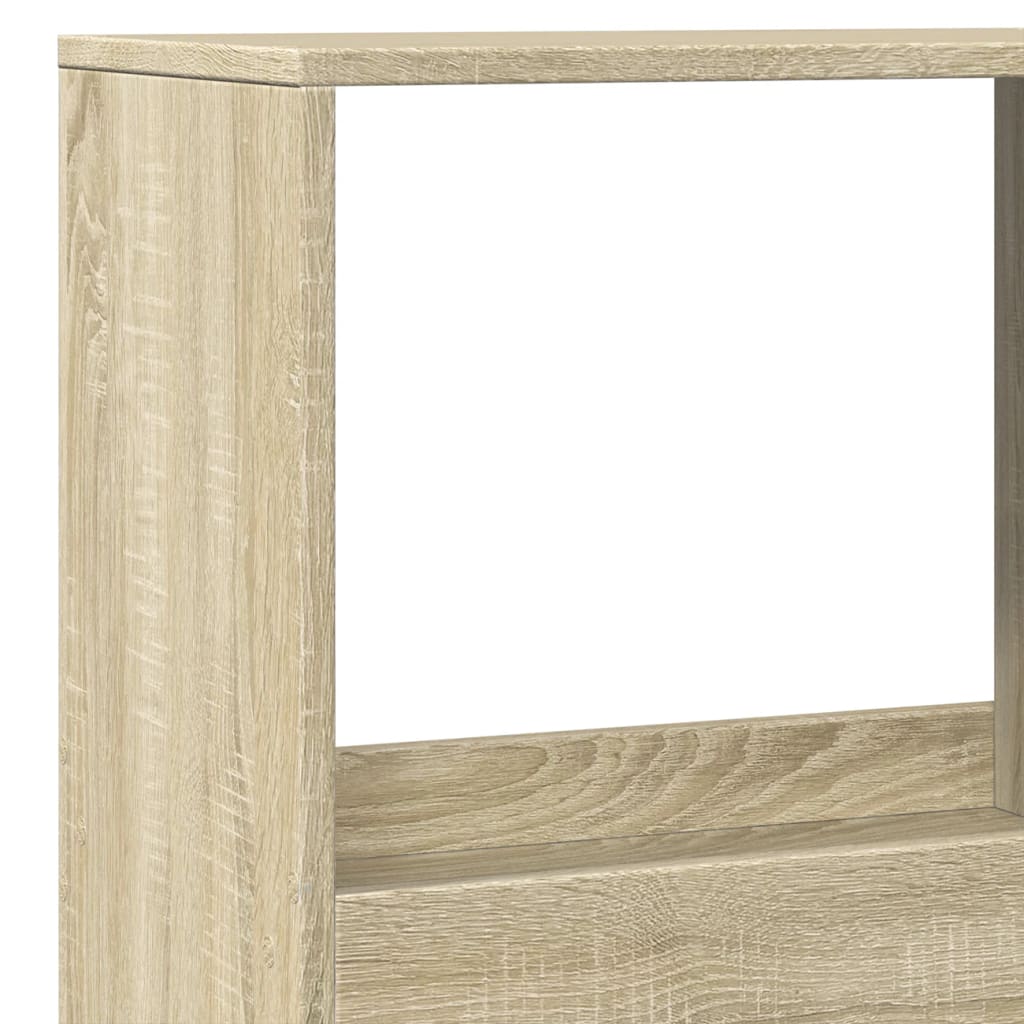Boekenkast 100x33x175 cm bewerkt hout sonoma eikenkleurig