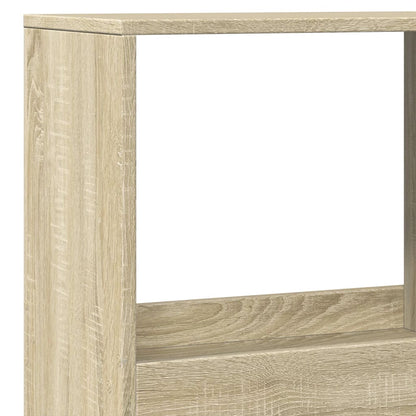 Boekenkast 100x33x175 cm bewerkt hout sonoma eikenkleurig