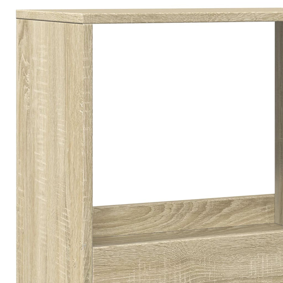 Boekenkast 100x33x175 cm bewerkt hout sonoma eikenkleurig