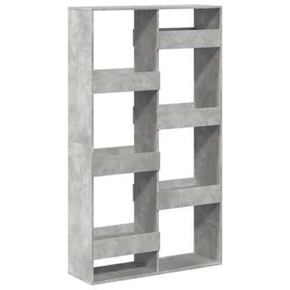 Boekenkast 100x33x175 cm bewerkt hout betongrijs