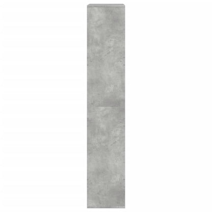 Boekenkast 100x33x175 cm bewerkt hout betongrijs