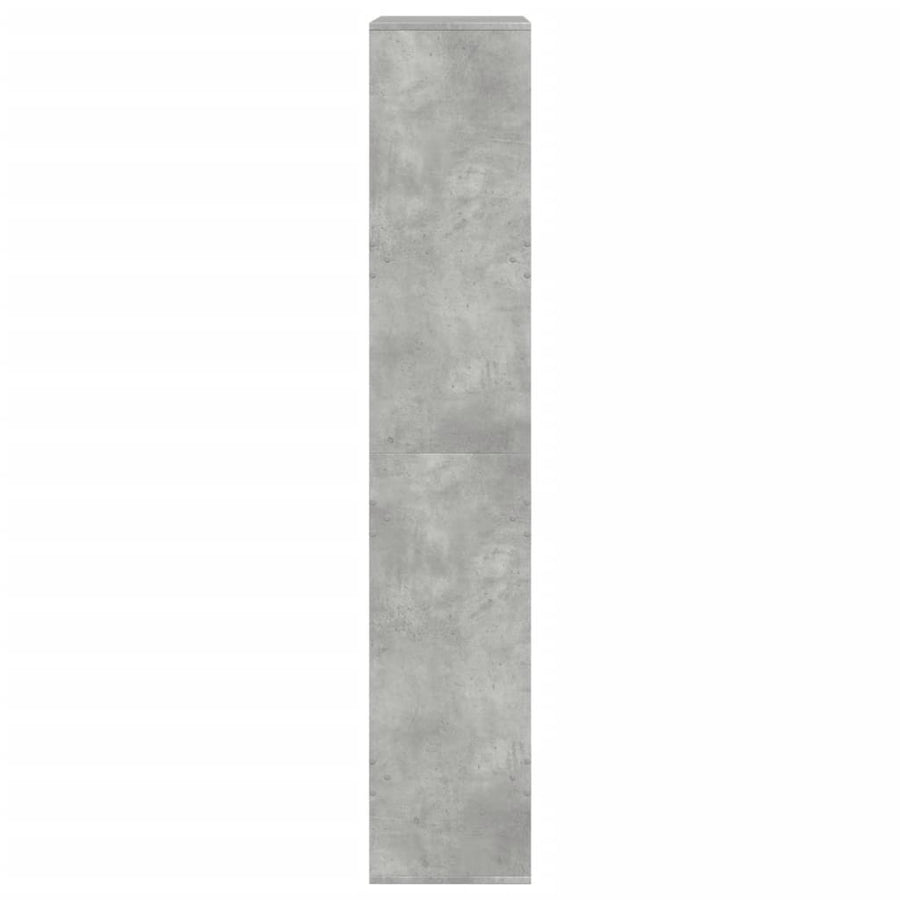 Boekenkast 100x33x175 cm bewerkt hout betongrijs
