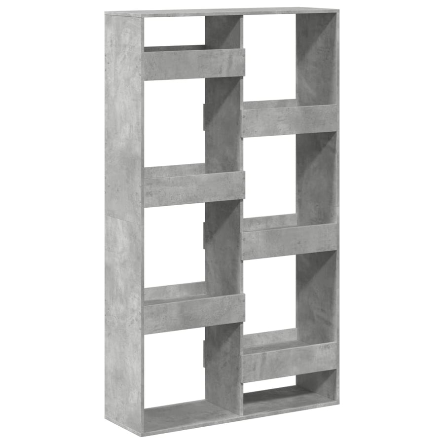 Boekenkast 100x33x175 cm bewerkt hout betongrijs