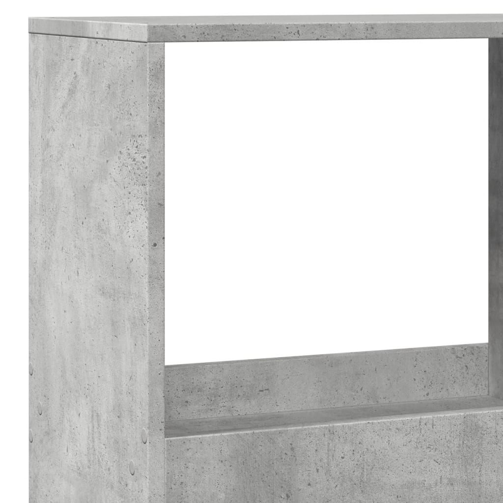 Boekenkast 100x33x175 cm bewerkt hout betongrijs