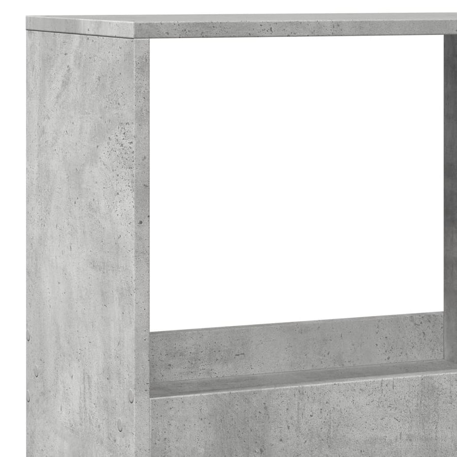 Boekenkast 100x33x175 cm bewerkt hout betongrijs