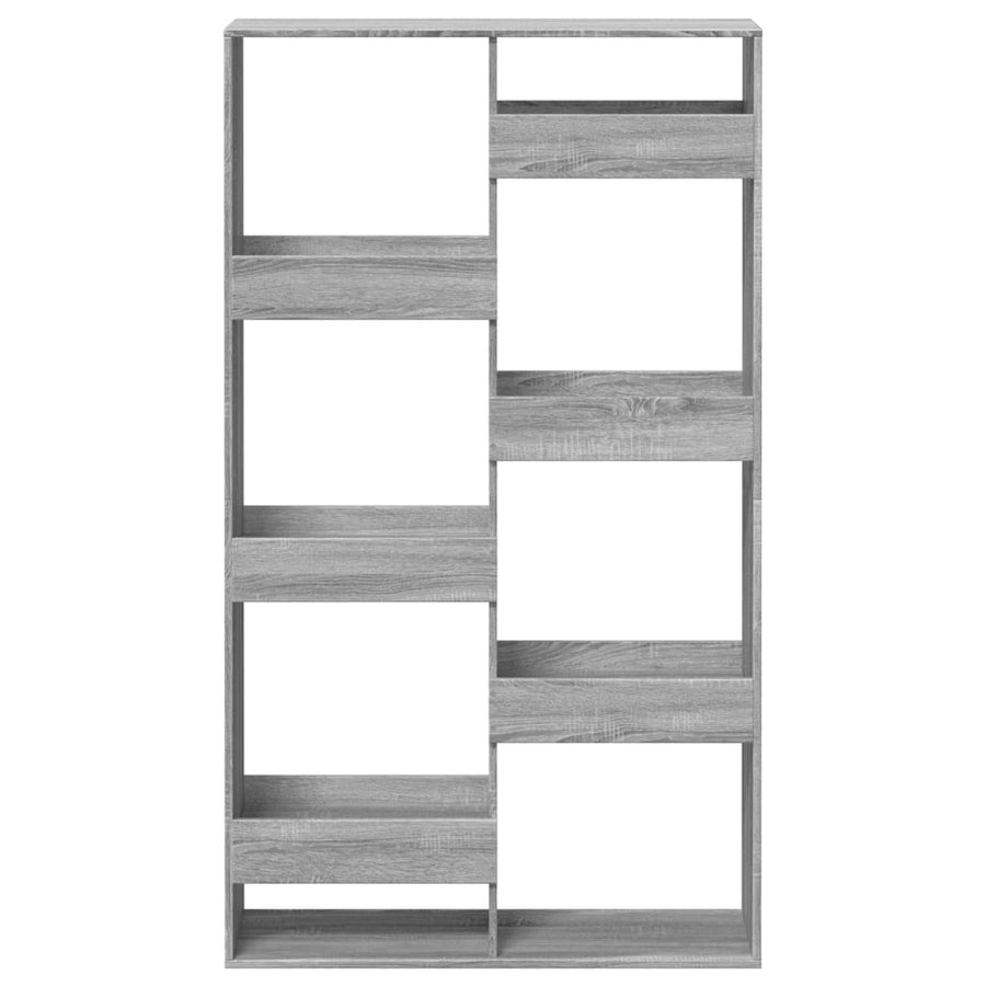 Boekenkast 100x33x175 cm bewerkt hout grijs sonoma eikenkleurig
