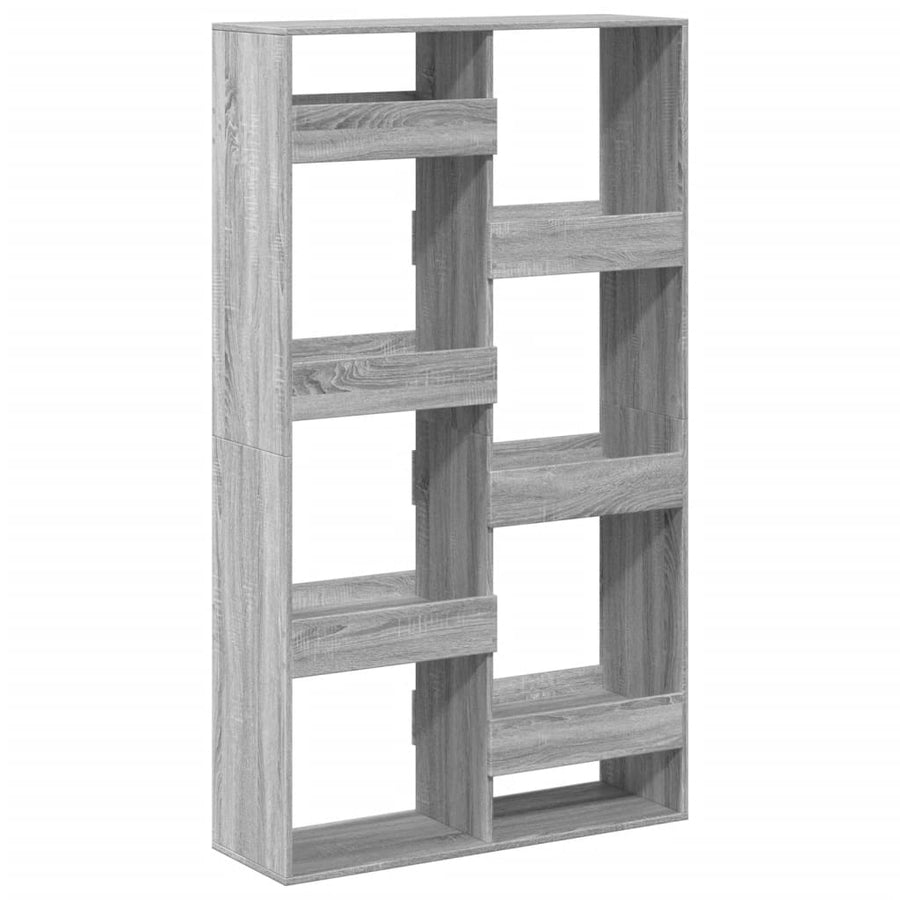 Boekenkast 100x33x175 cm bewerkt hout grijs sonoma eikenkleurig