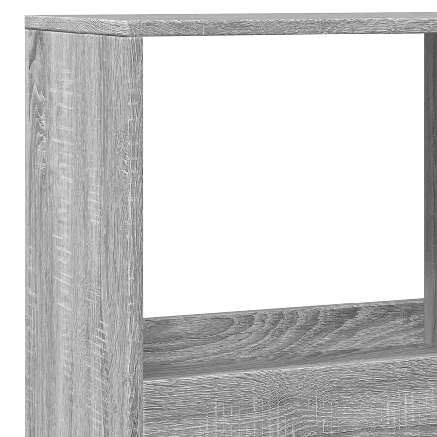 Boekenkast 100x33x175 cm bewerkt hout grijs sonoma eikenkleurig