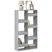 Boekenkast 100x33x175 cm bewerkt hout grijs