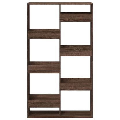 Boekenkast 100x33x175 cm bewerkt hout bruin eikenkleurig