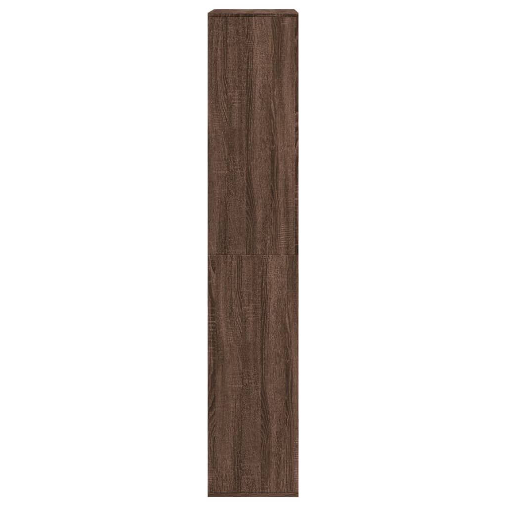 Boekenkast 100x33x175 cm bewerkt hout bruin eikenkleurig