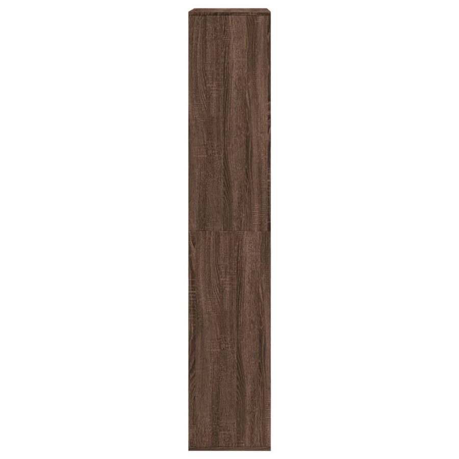 Boekenkast 100x33x175 cm bewerkt hout bruin eikenkleurig