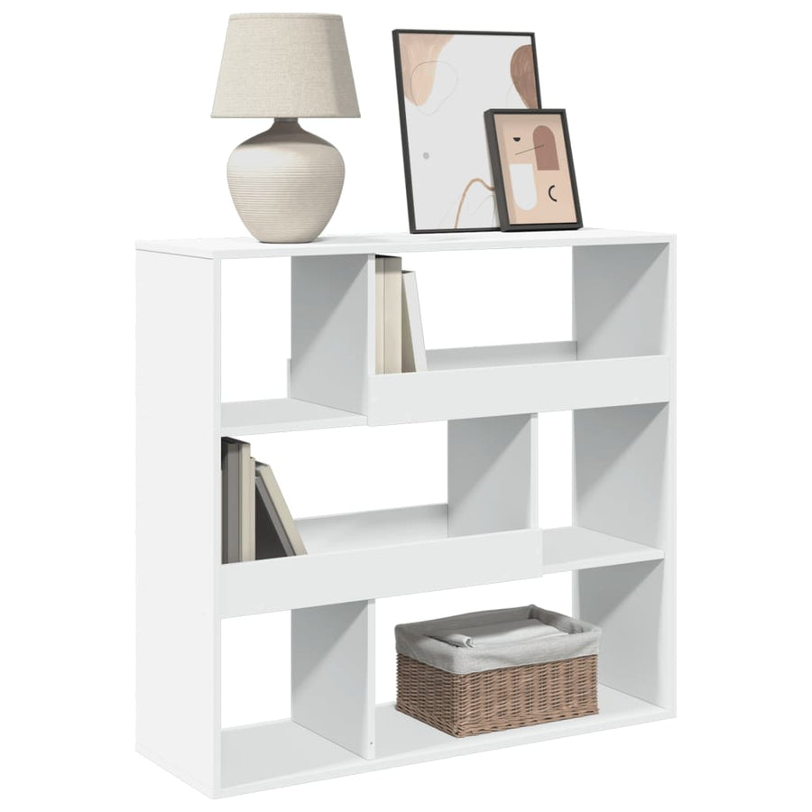 Boekenkast 100x33x94,5 cm bewerkt hout wit