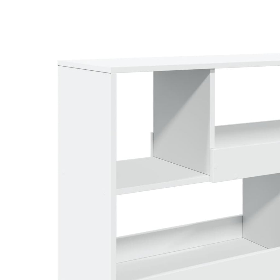 Boekenkast 100x33x94,5 cm bewerkt hout wit